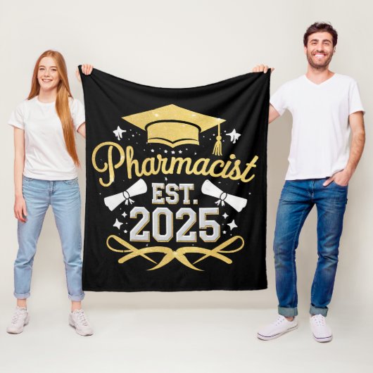 薬剤師 Est 2025 薬学部卒業 フリースブランケット (インサイチュ)