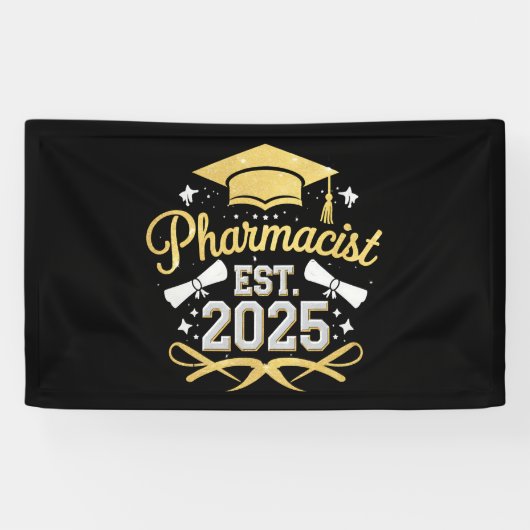 薬剤師 Est 2025 薬学部卒業 横断幕 (横)