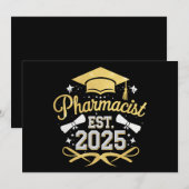 薬剤師 Est 2025 薬学部 卒業 招待状 (正面/裏面)