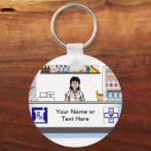 薬剤師 – PrintedPerfectによる女性漫画 キーホルダー (正面)