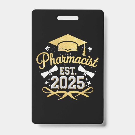 薬剤師Est 2025薬局卒業 バッジ (正面)