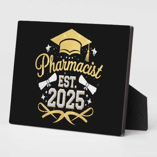 薬剤師Est 2025薬局卒業 フォトプラーク (側面)