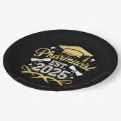 薬剤師Est 2025薬局卒業 ペーパープレート (アングル)