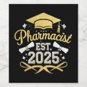 薬剤師Est 2025薬局卒業 ワインラベル (シングルラベル)