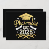 薬剤師Est 2025薬局卒業 招待状 (正面/裏面)