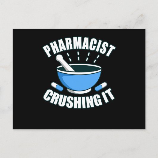 薬剤師It薬局技術者PharmDの粉砕 ポストカード (正面)