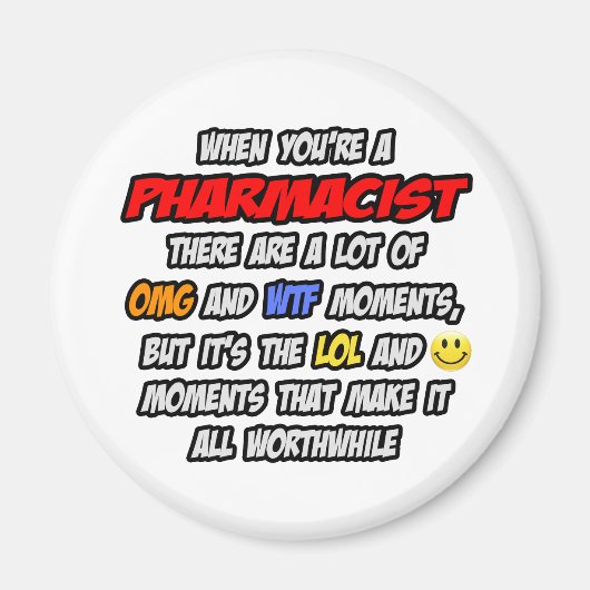 薬剤師OMG WTFロール マグネット (正面)