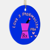 薬剤師PRNのクリスマスのオーナメントを愛して下さい セラミックオーナメント (右)