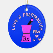 薬剤師PRNのクリスマスのオーナメントを愛して下さい セラミックオーナメント (左)