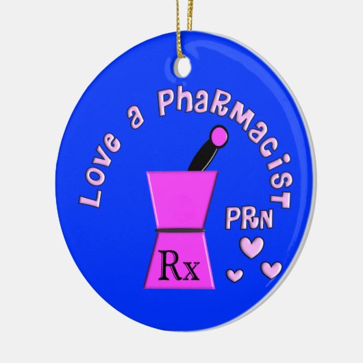 薬剤師PRNのクリスマスのオーナメントを愛して下さい セラミックオーナメント (左)