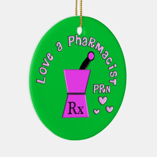 薬剤師PRNのクリスマスのオーナメントを愛して下さい セラミックオーナメント (右)