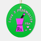 薬剤師PRNのクリスマスのオーナメントを愛して下さい セラミックオーナメント (左)
