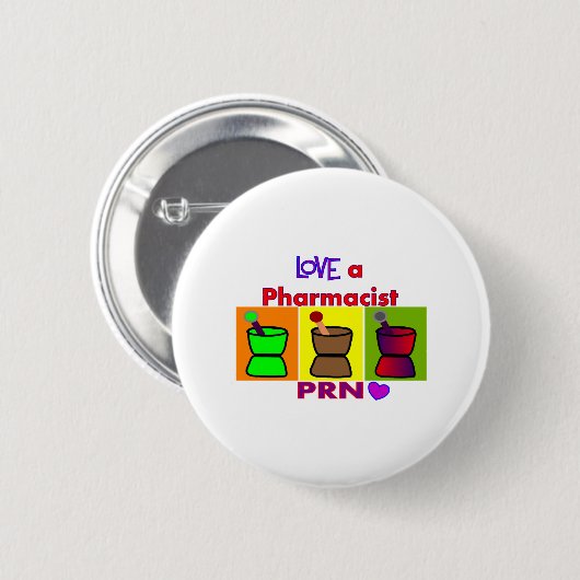 薬剤師PRNのTシャツ及びギフトを愛して下さい 缶バッジ (正面&裏面)