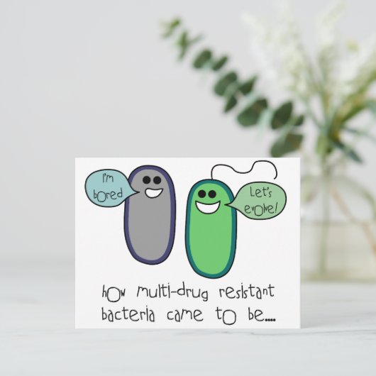 薬剤耐性 ポストカード (スタンド正面)