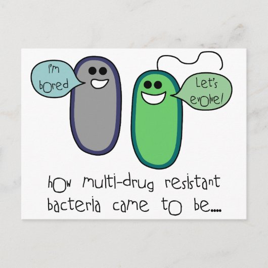 薬剤耐性 ポストカード (正面)