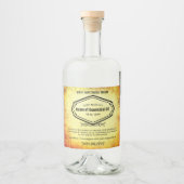 薬効エッセンシャル油薬用ラベル リキュールボトルラベル (正面)