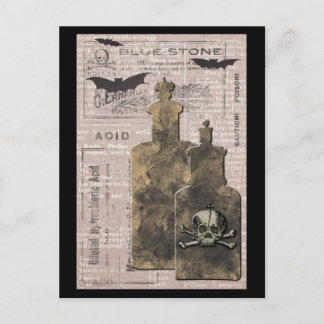 薬効ラベルのボトル ポストカード