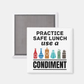 薬味を使って安全な昼食を取る マグネット (正面/裏面)