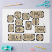 薬品及び薬ラベル系列デザイン4 薄葉紙 (クラフト)