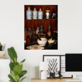 薬品店のモルタルと杵 ポスター (ホームオフィス)