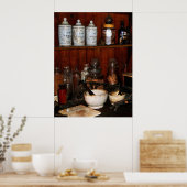 薬品店のモルタルと杵 ポスター (キッチン)