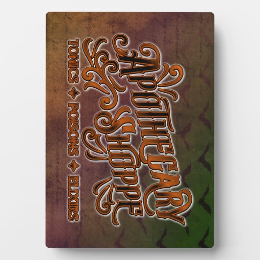 薬品店ハロウィンゴシック様式の看板 フォトプラーク (正面)