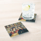 薬学のインテリア ガラスコースター (アングル)