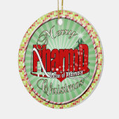 薬学のクリスマスのPharmDの医者 セラミックオーナメント (左)