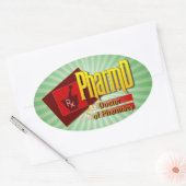 薬学のロゴのPharmDの医者 楕円形シール (封筒)