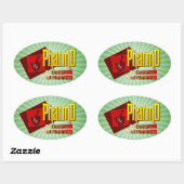 薬学のロゴのPharmDの医者 楕円形シール (シート)