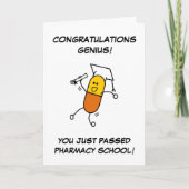 薬学の卒業の挨拶状 カード (正面)