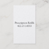 薬学の名刺の薬剤師 名刺 (裏面)