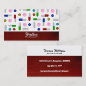 薬学の名刺-可変性背景 名刺 (正面/裏面)