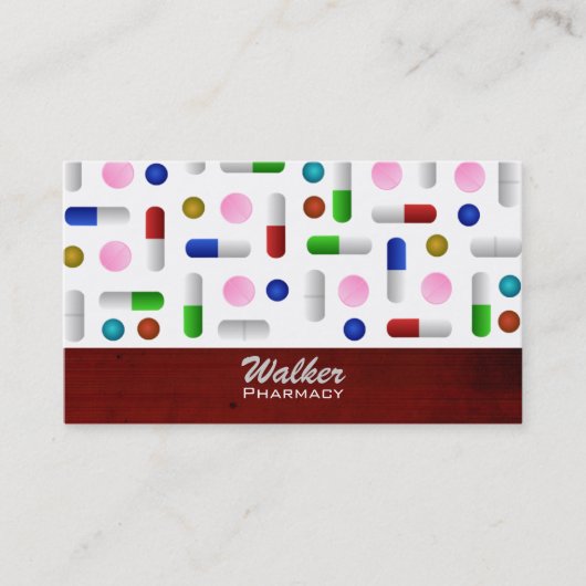 薬学の名刺-可変性背景 名刺 (正面)