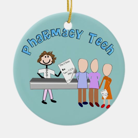 薬学の技術の規定のクリスマスのオーナメント セラミックオーナメント (正面)