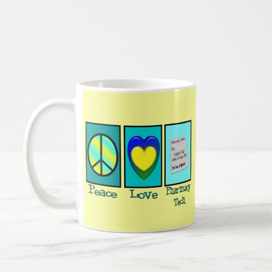 薬学の技術者のギフト コーヒーマグカップ (左)