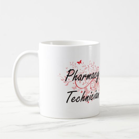 薬学の技術者のビュートとの芸術的な仕事デザイン コーヒーマグカップ (左)