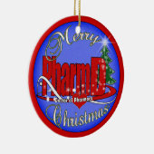 薬学のPharmD CHRITMASのオーナメントの医者 セラミックオーナメント (右)