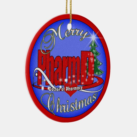 薬学のPharmD CHRITMASのオーナメントの医者 セラミックオーナメント (右)