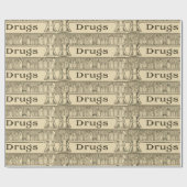 薬学は薬のヴィンテージのレトロの新聞広告に薬剤を入れます ラッピングペーパー (フラット)