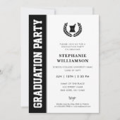 薬学モダン校はっきりした卒業写真 招待状 (正面)