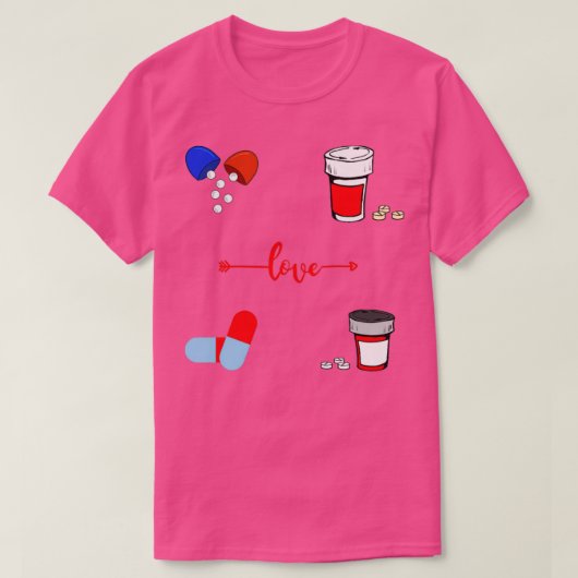 薬学ラブパック Tシャツ (デザイン正面)