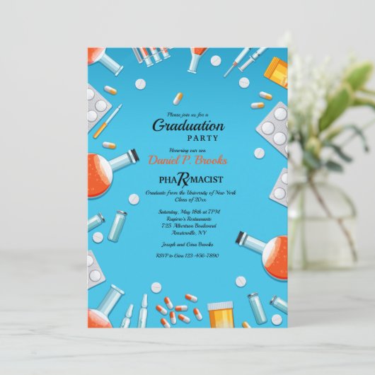 薬学卒業党招待状 招待状 (スタンド正面)