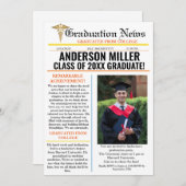 薬学卒業新聞大学ユニーク 招待状 (正面/裏面)