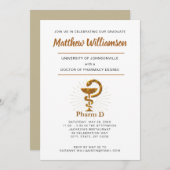 薬学博士課程卒業の象徴 案内状 (正面/裏面)