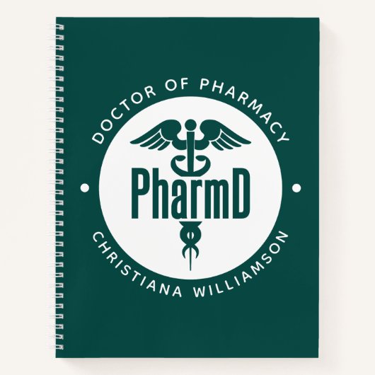 薬学博士 PharmD 卒業 薬剤師 ノートブック (正面)
