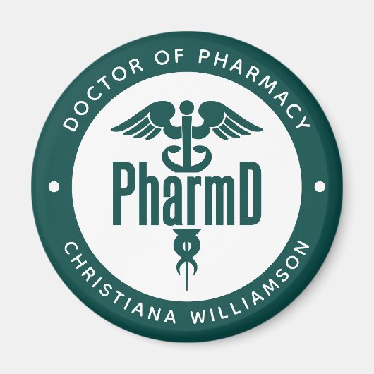 薬学博士 PharmD 卒業 薬剤師 マグネット (正面)