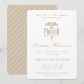 薬学博士PharmD薬学卒業 招待状 (正面/裏面)