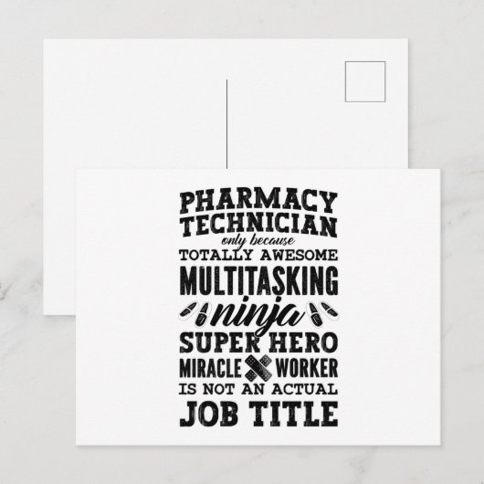 薬学士調剤師 ポストカード (正面/裏面)