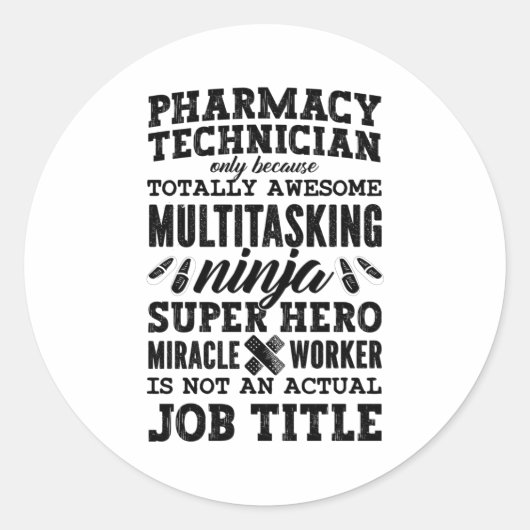 薬学士調剤師 ラウンドシール (正面)